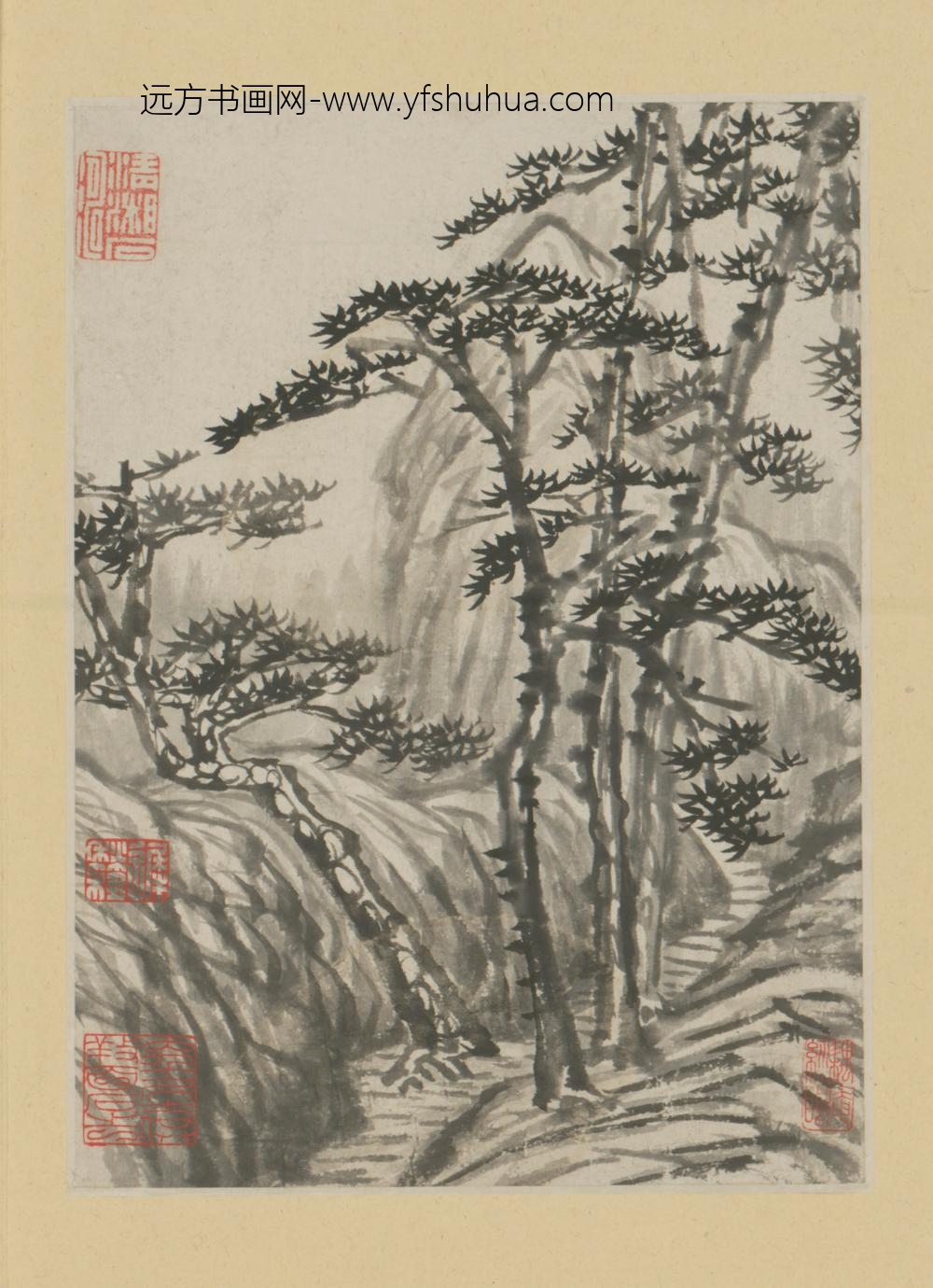 清-原济金山龙游寺诗意册-