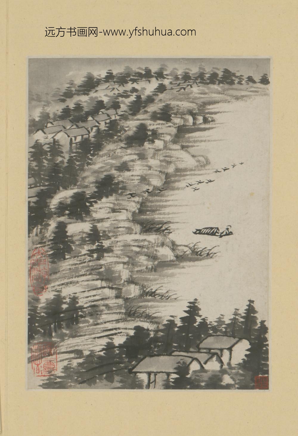 清-原济金山龙游寺诗意册-
