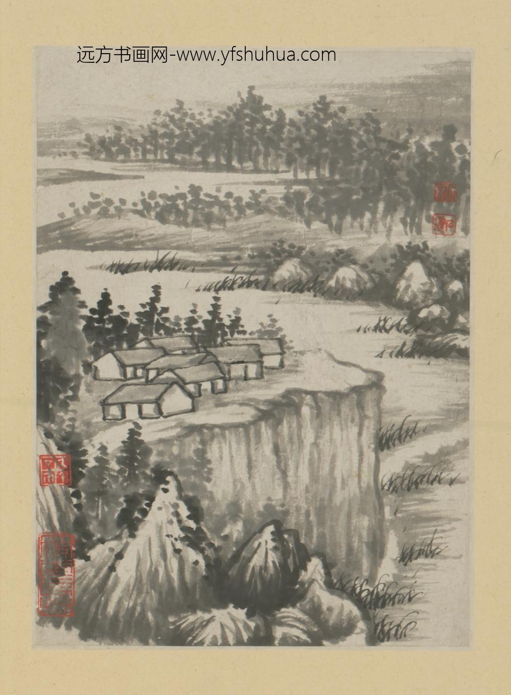清-原济金山龙游寺诗意册-