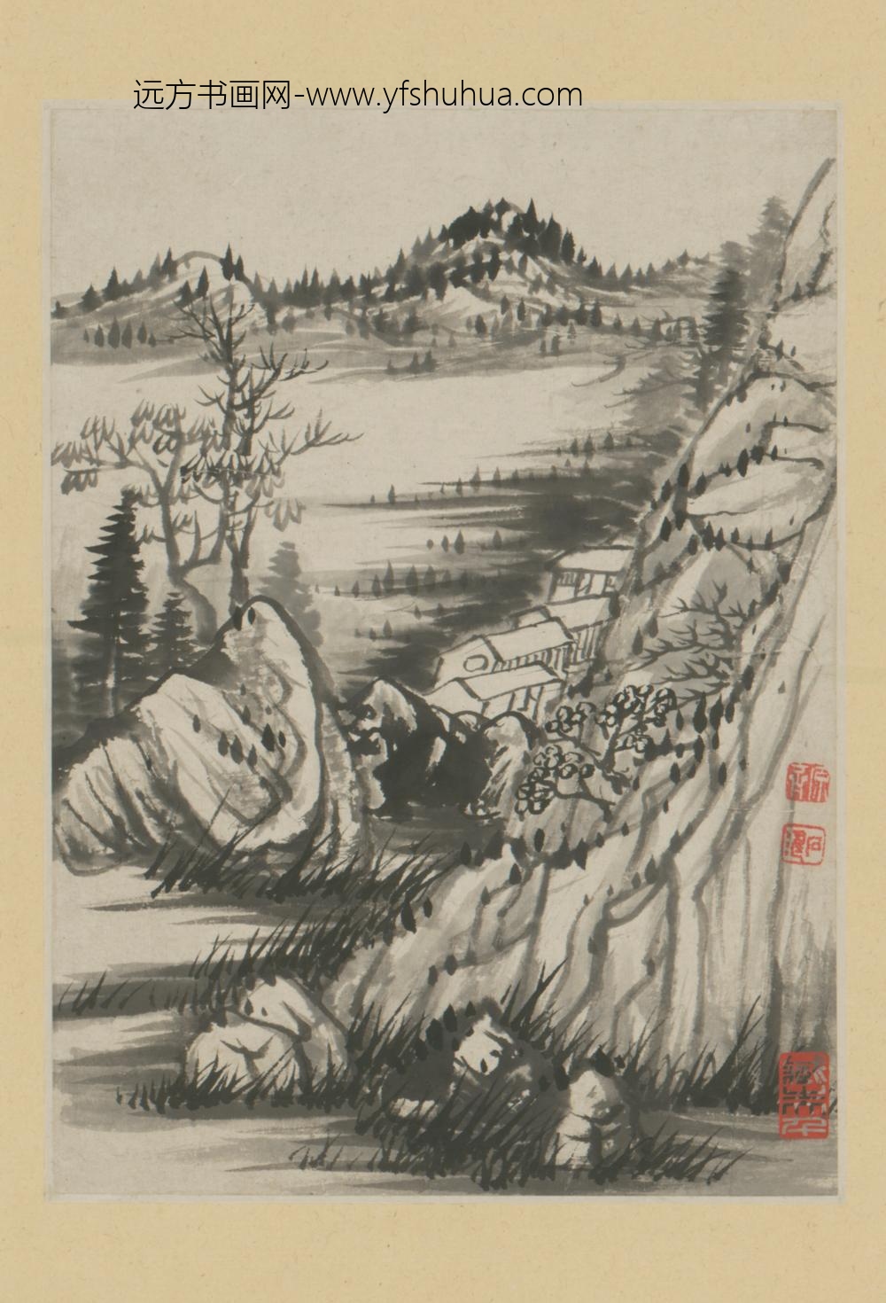 清-原济金山龙游寺诗意册-