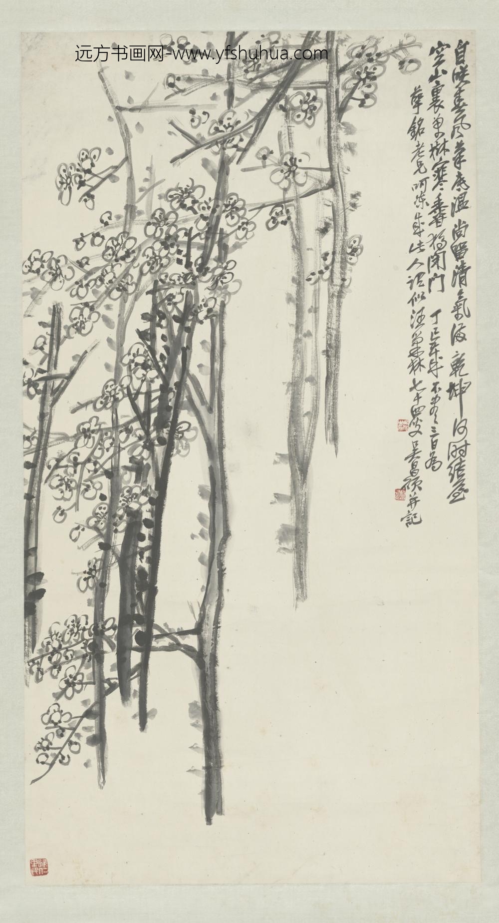清-吴俊卿墨梅轴