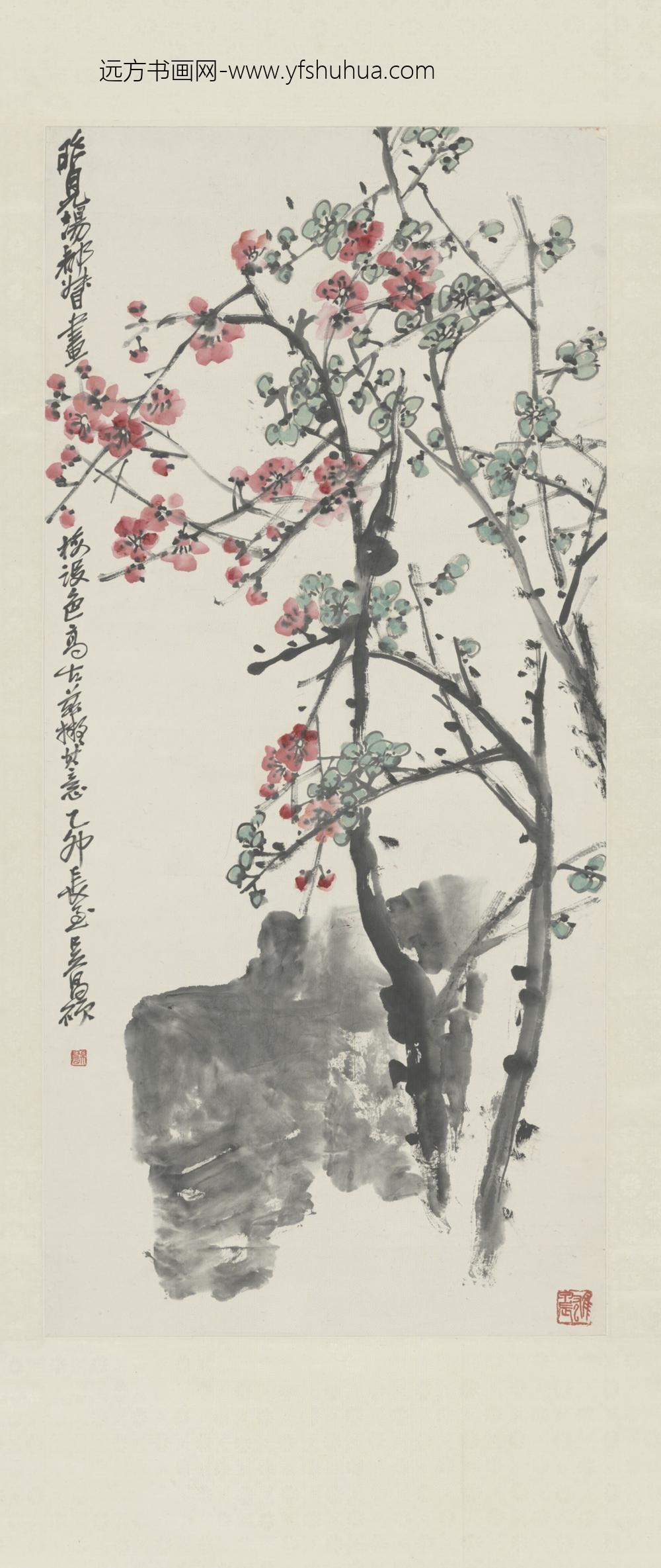 清-吴俊卿梅花轴