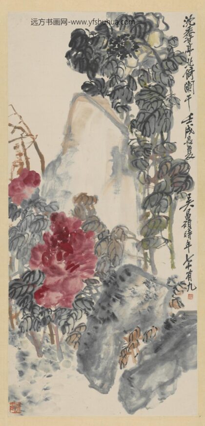 清 吴俊卿牡丹轴.jpg