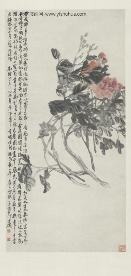 清 吴俊卿牡丹轴.jpg