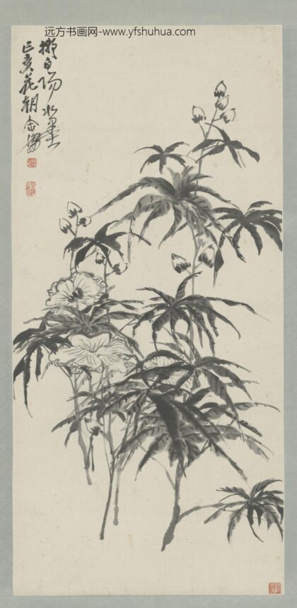 清 吴俊卿秋葵图轴.jpg
