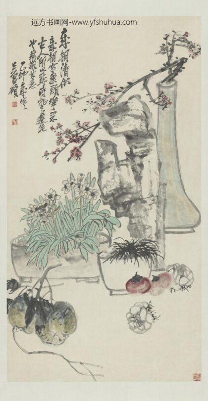 清 吴俊卿花卉轴.jpg