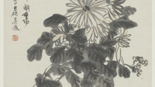 清 吴俊卿菊花轴.jpg