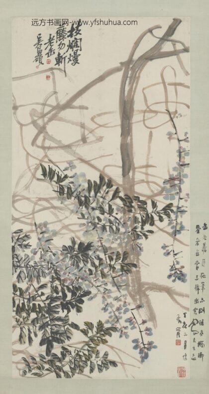 清 吴俊卿藤萝图轴.jpg
