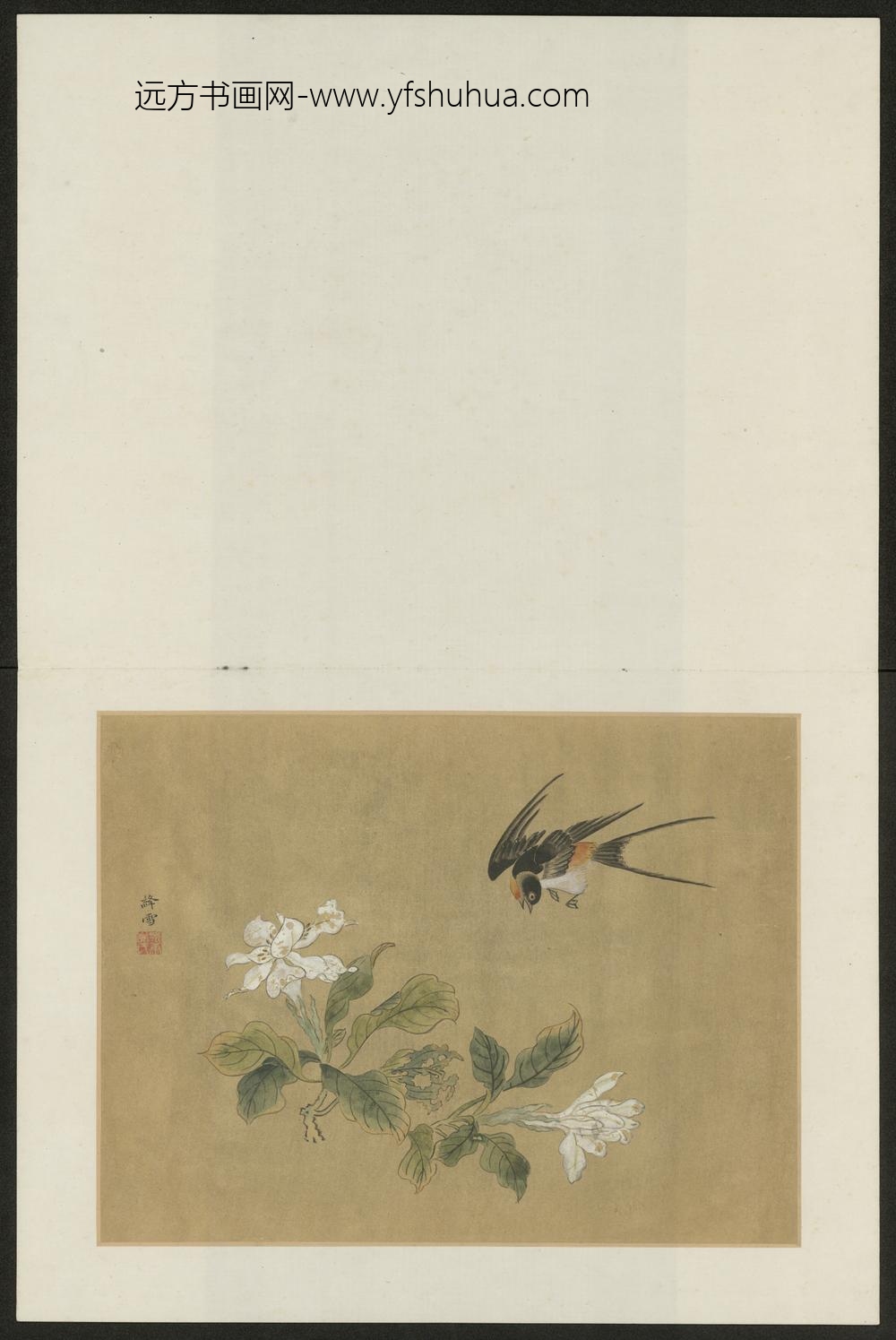 清-吴宗爱花鸟图册-