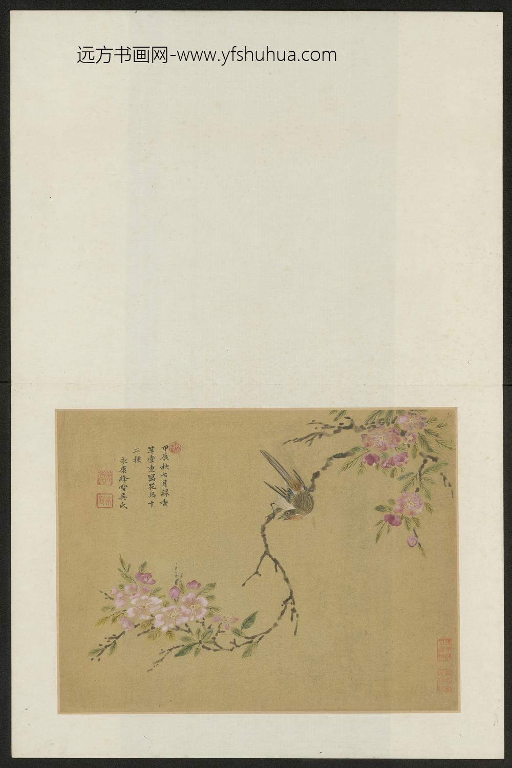 清-吴宗爱花鸟图册-
