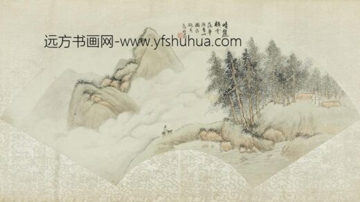 清 吴穀祥晴麓横云扇面.jpg