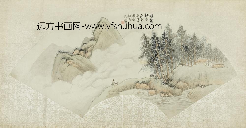 清-吴穀祥晴麓横云扇面