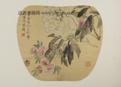 清 吴镔花卉纨扇页.jpg