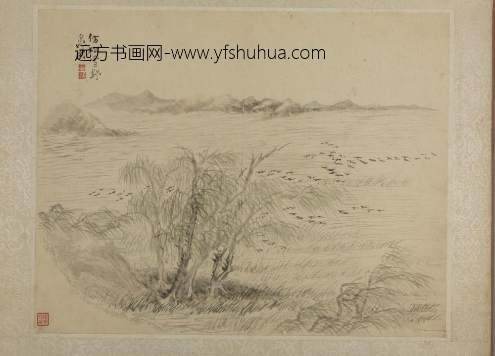 清-吴麐仿古山水册-