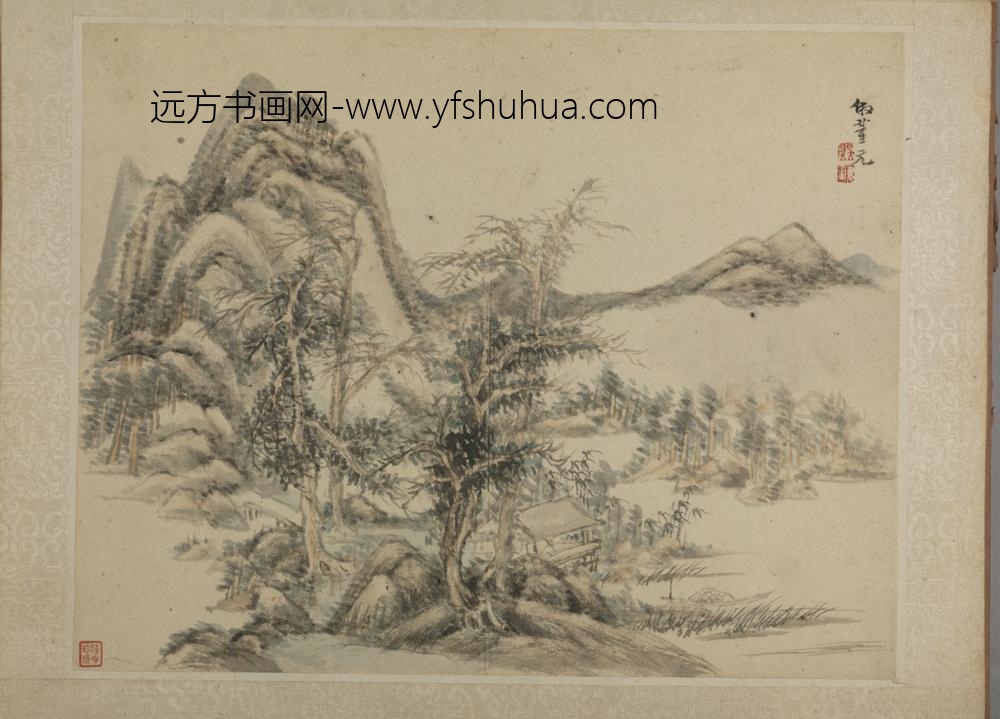 清-吴麐仿古山水册-