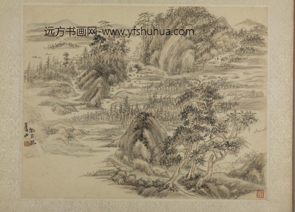 清-吴麐仿古山水册-
