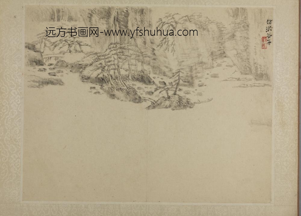 清-吴麐仿古山水册-