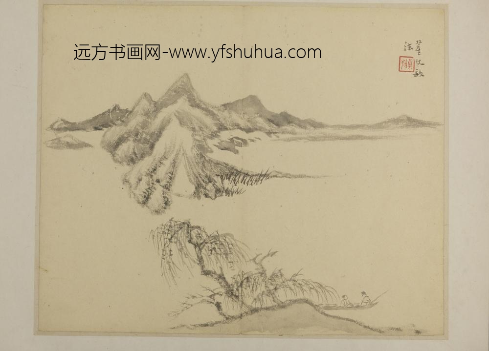 清-吴麐山水册-