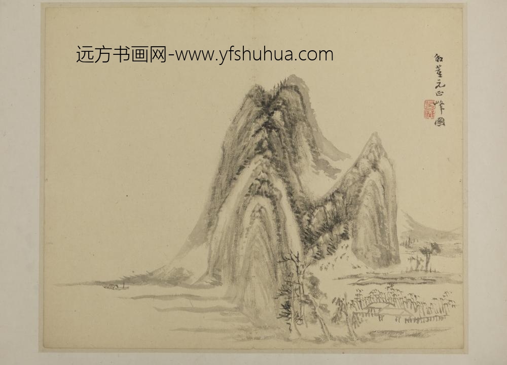 清-吴麐山水册-