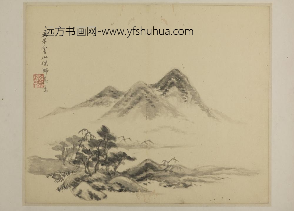 清-吴麐山水册-
