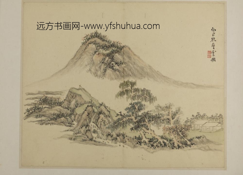 清-吴麐山水册-