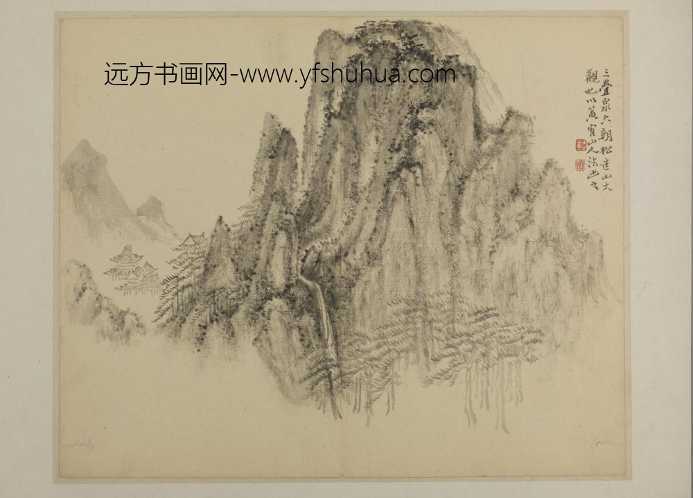 清-吴麐山水册-