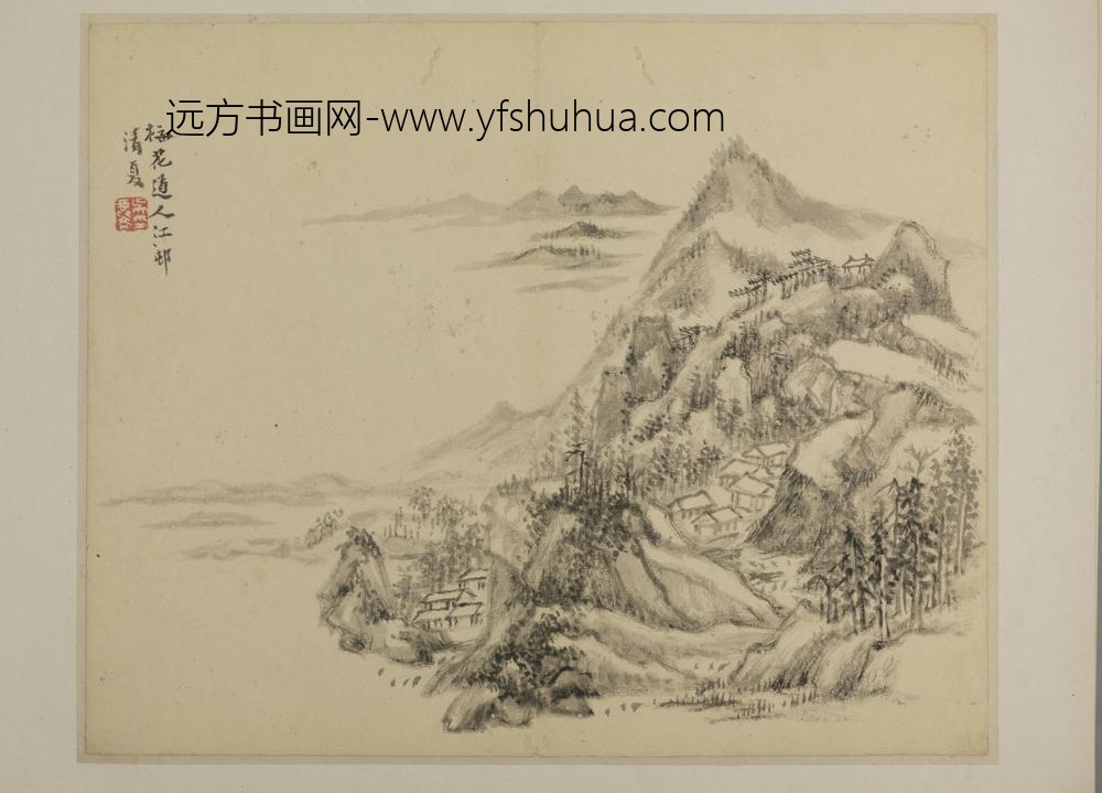 清-吴麐山水册-