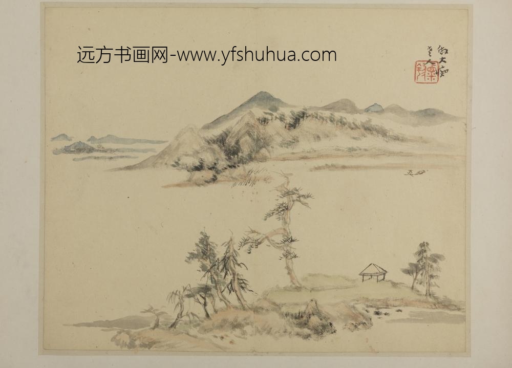 清-吴麐山水册-