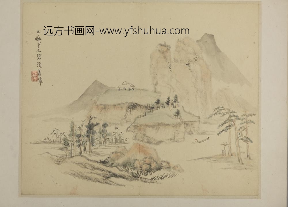 清-吴麐山水册-