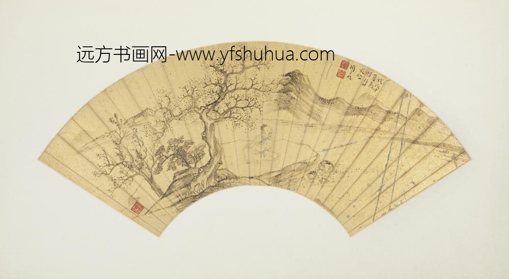 清-周之慎山水扇