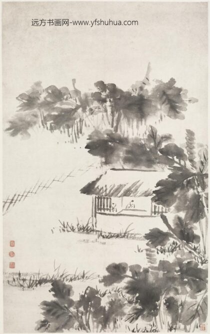 清 周棠山水图轴.jpg