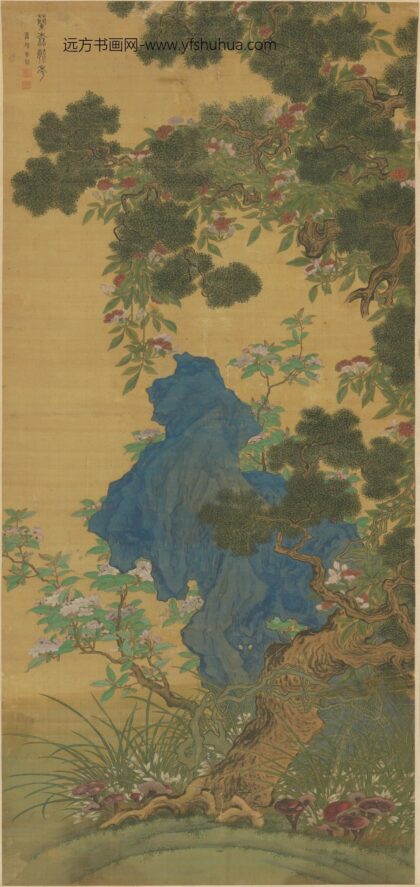 清 姜师周兰森毓秀图轴.jpg