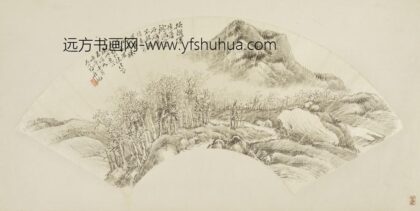 清 姜筠山水扇.jpg