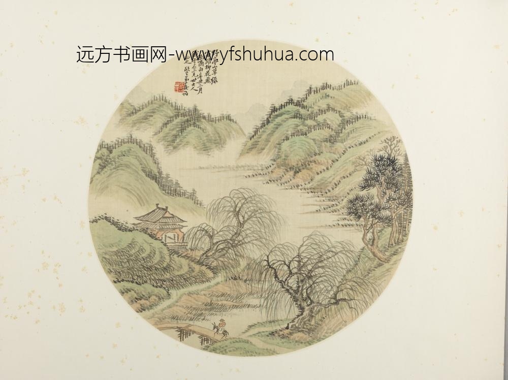 清-姜筠山水纨扇页