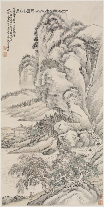 清 姜筠山水轴.jpg
