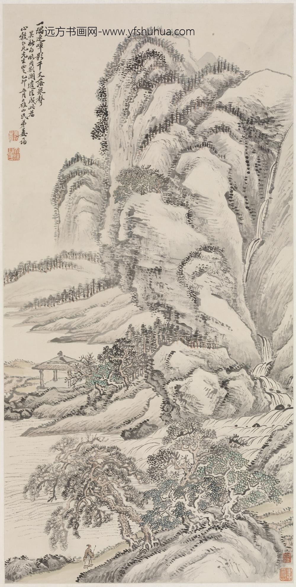 清-姜筠山水轴