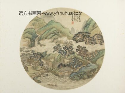 清 姜筠青绿山水纨扇页.jpg