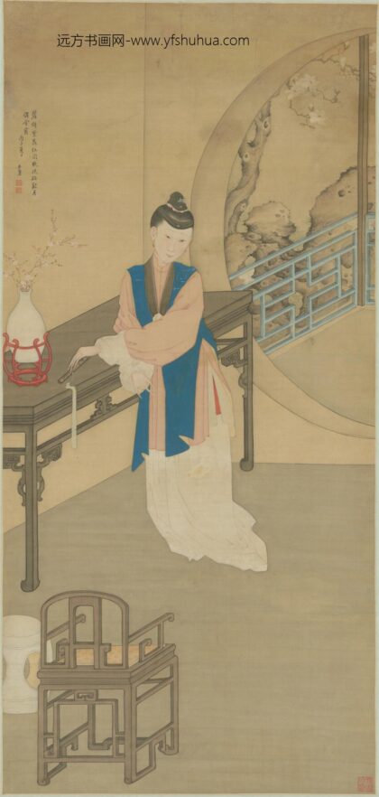 清 崔蘅湘仕女轴.jpg