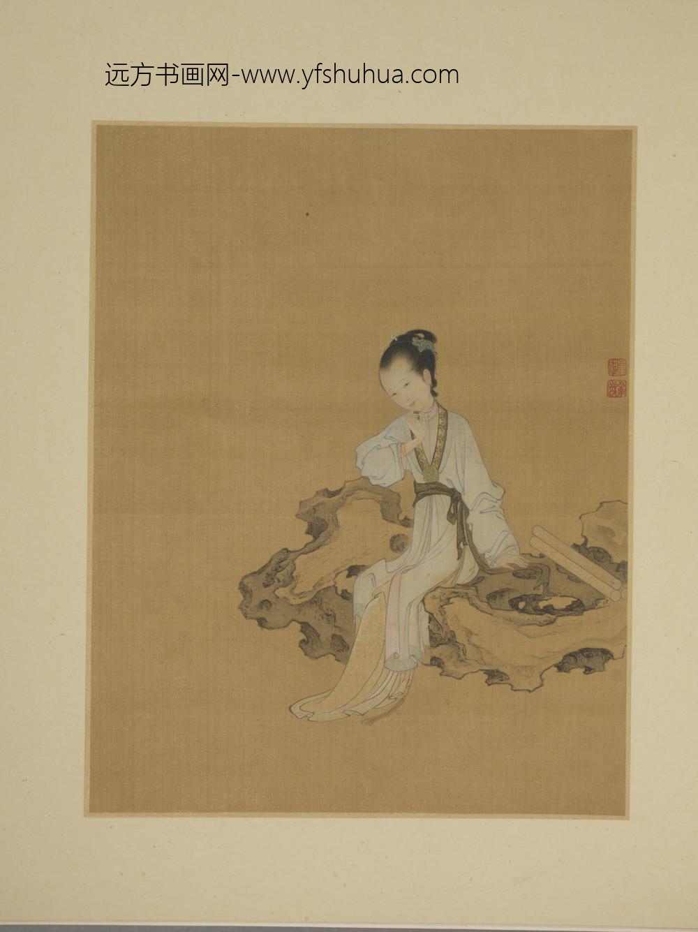 清-崔鏏仕女图册-