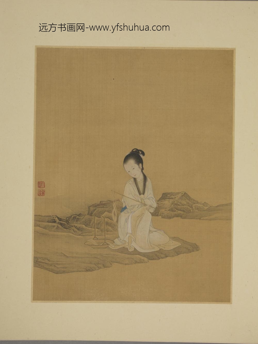清-崔鏏仕女图册-