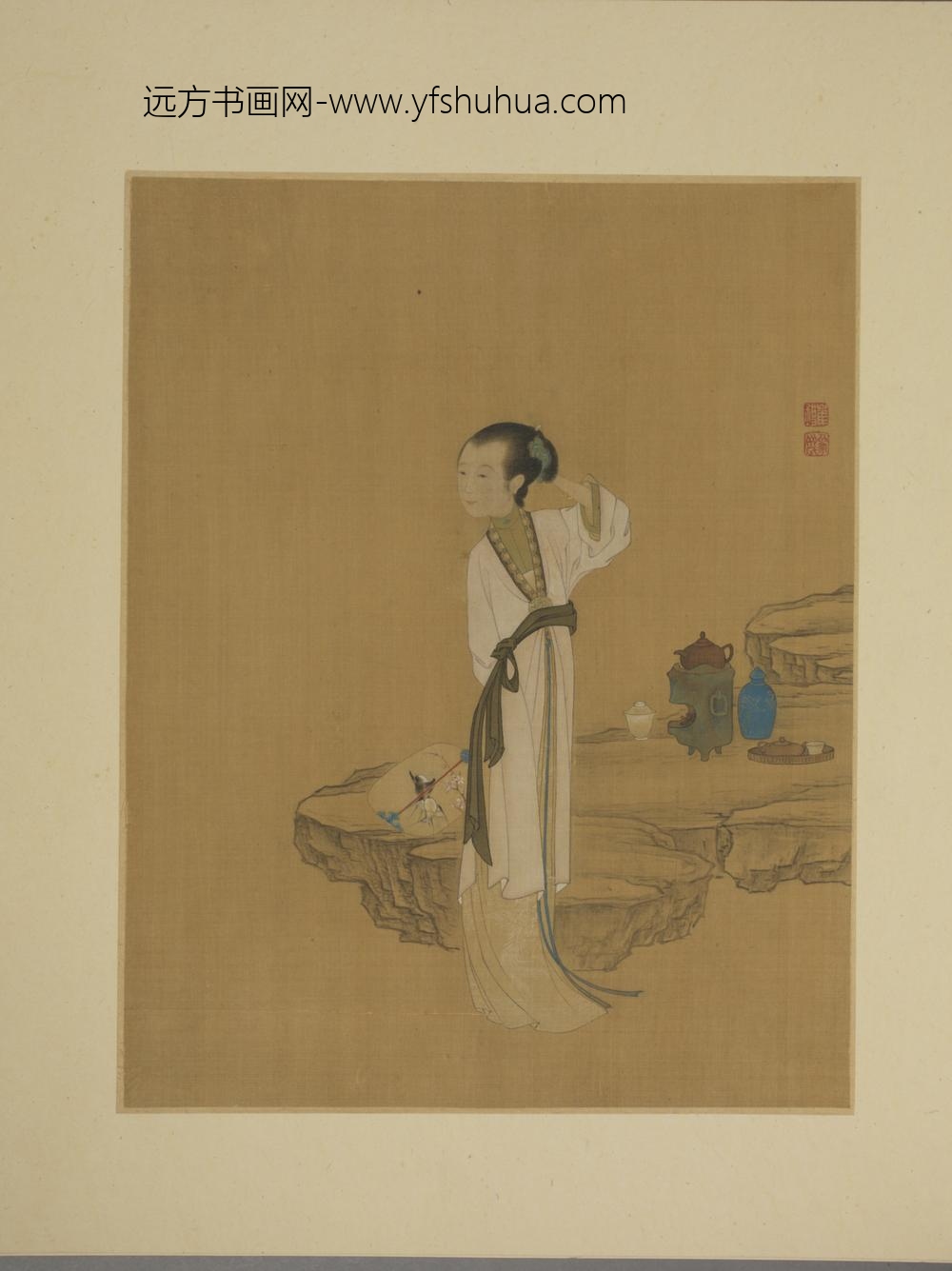 清-崔鏏仕女图册-