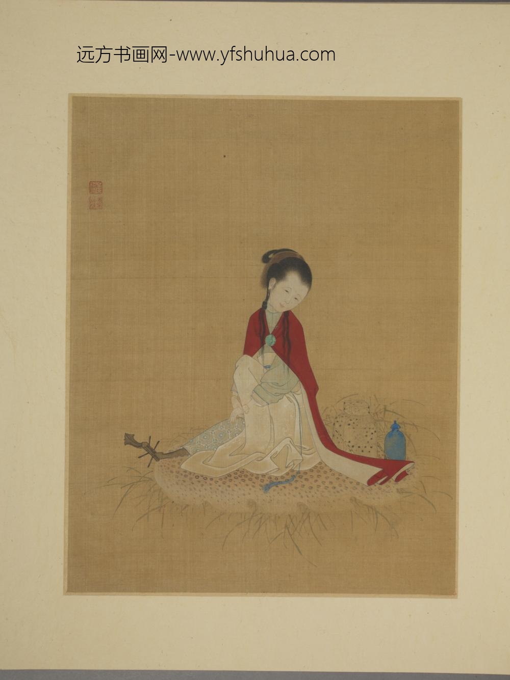 清-崔鏏仕女图册-