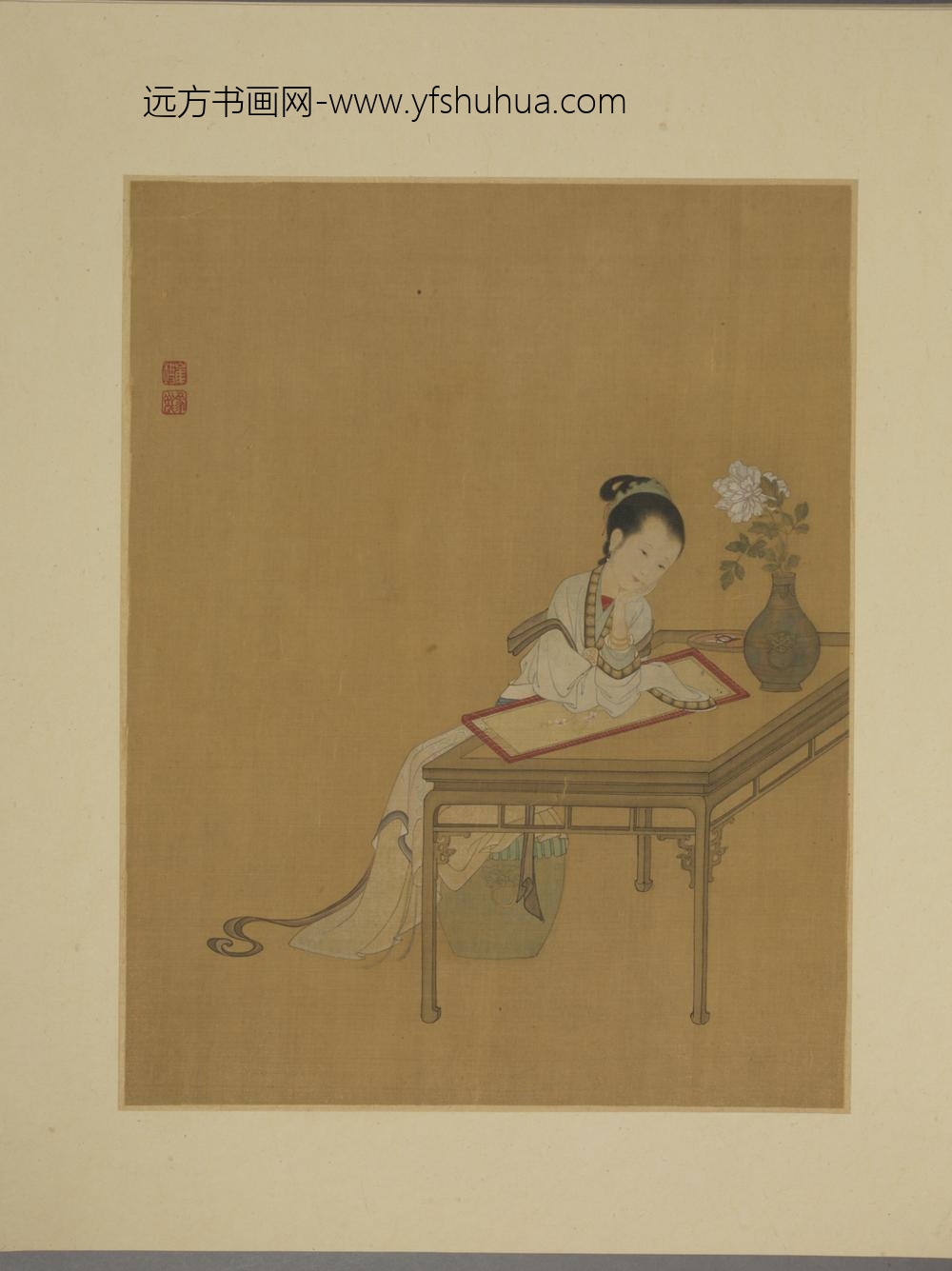 清-崔鏏仕女图册-