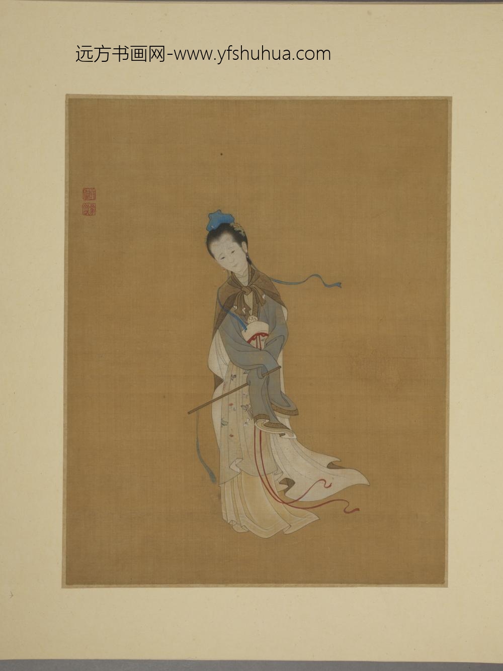 清-崔鏏仕女图册-
