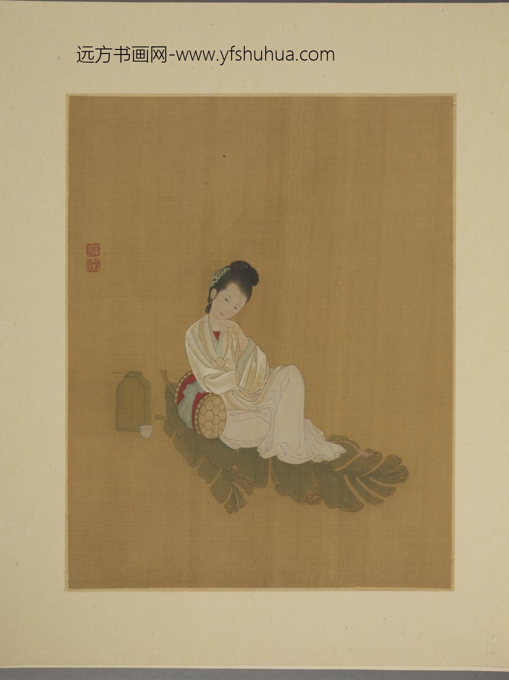 清-崔鏏仕女图册-