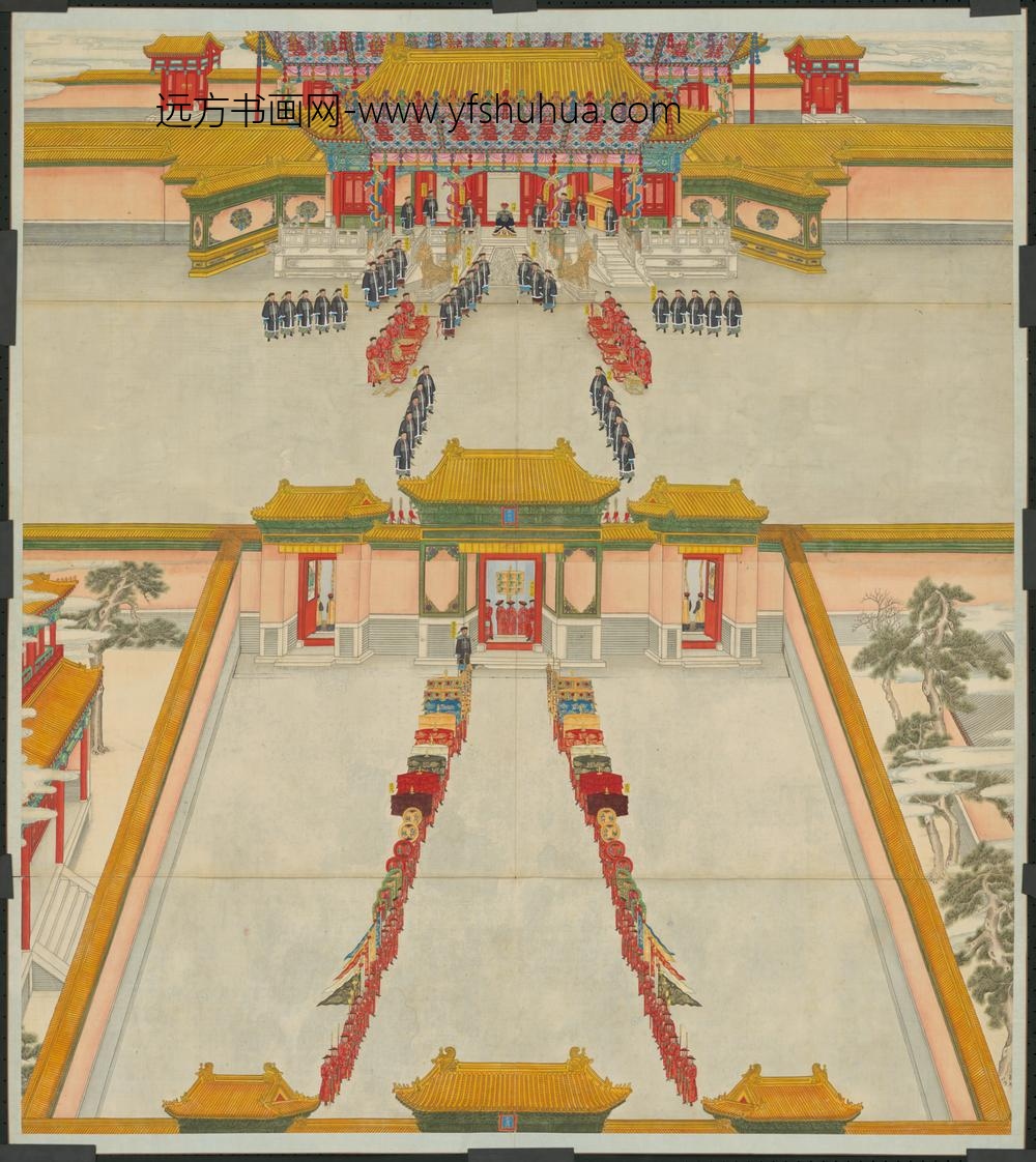 清-庆宽画载湉大婚典礼全图册
