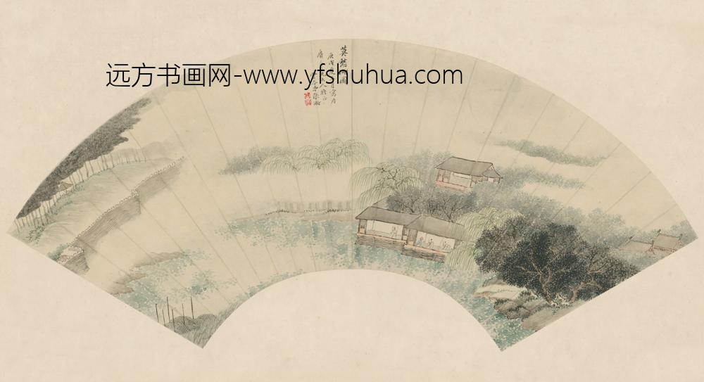 清-张瀚莫愁湖扇