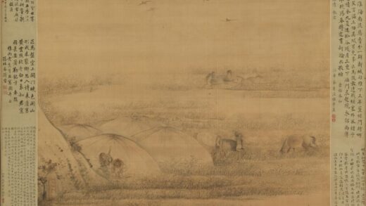 清 张珩画卢见曾出塞像高风翰补景轴.jpg
