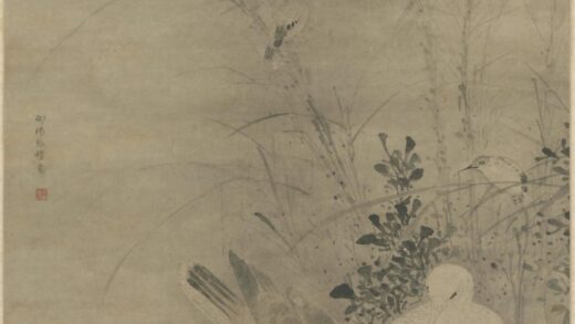 清 张积素芦鸭轴.jpg