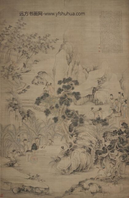 清 张翎西园雅集图轴.jpg
